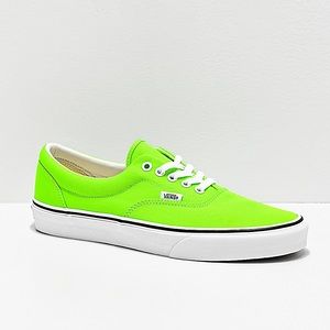 NEW Vans Era Neon Green Gecko White